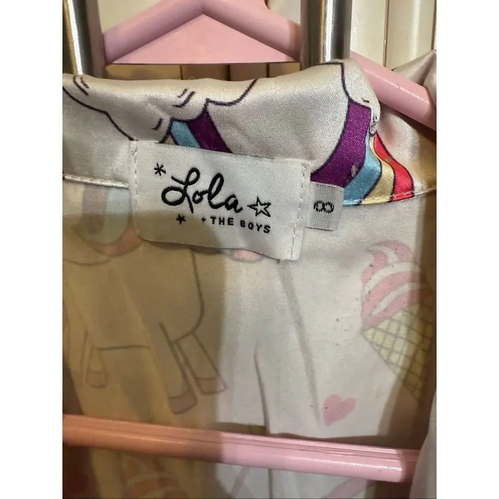 Lola + The Boys Girls Magical Unicorn Top and Shorts Set Multicolor Size 8